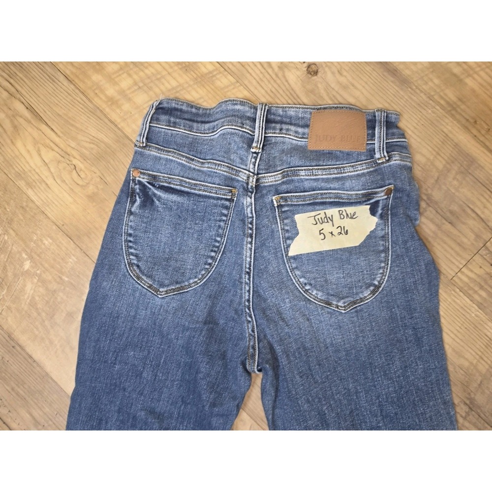 Judy Blue Jeans Womens 5 x 26 Medium Wash Slim Fit Mid Rise JB82549DK - Picture 4 of 5